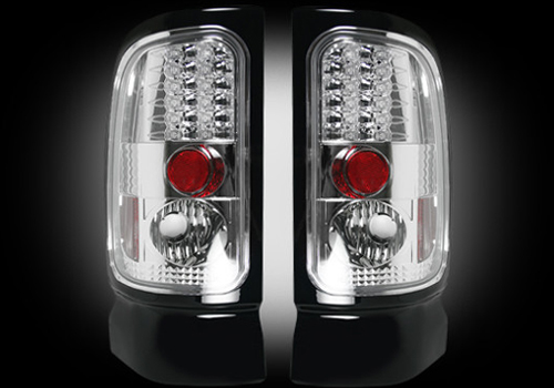 Recon Clear LED Tail Light Set 94-02 Dodge Ram - Click Image to Close